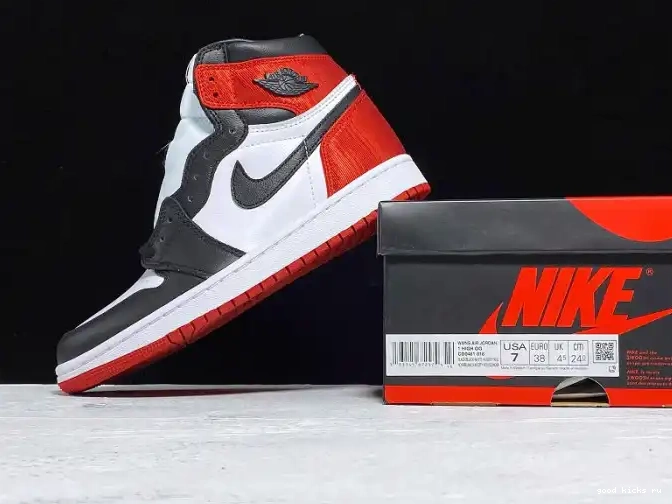 Rep High CD0461-016 Black Jordan Satin Toe 1 Retro Air 0608